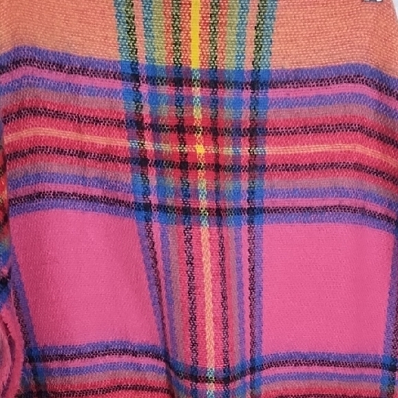 36"X74" Multi Colored Plaid Soft Fabric Scar Wrap - Picture 3 of 8